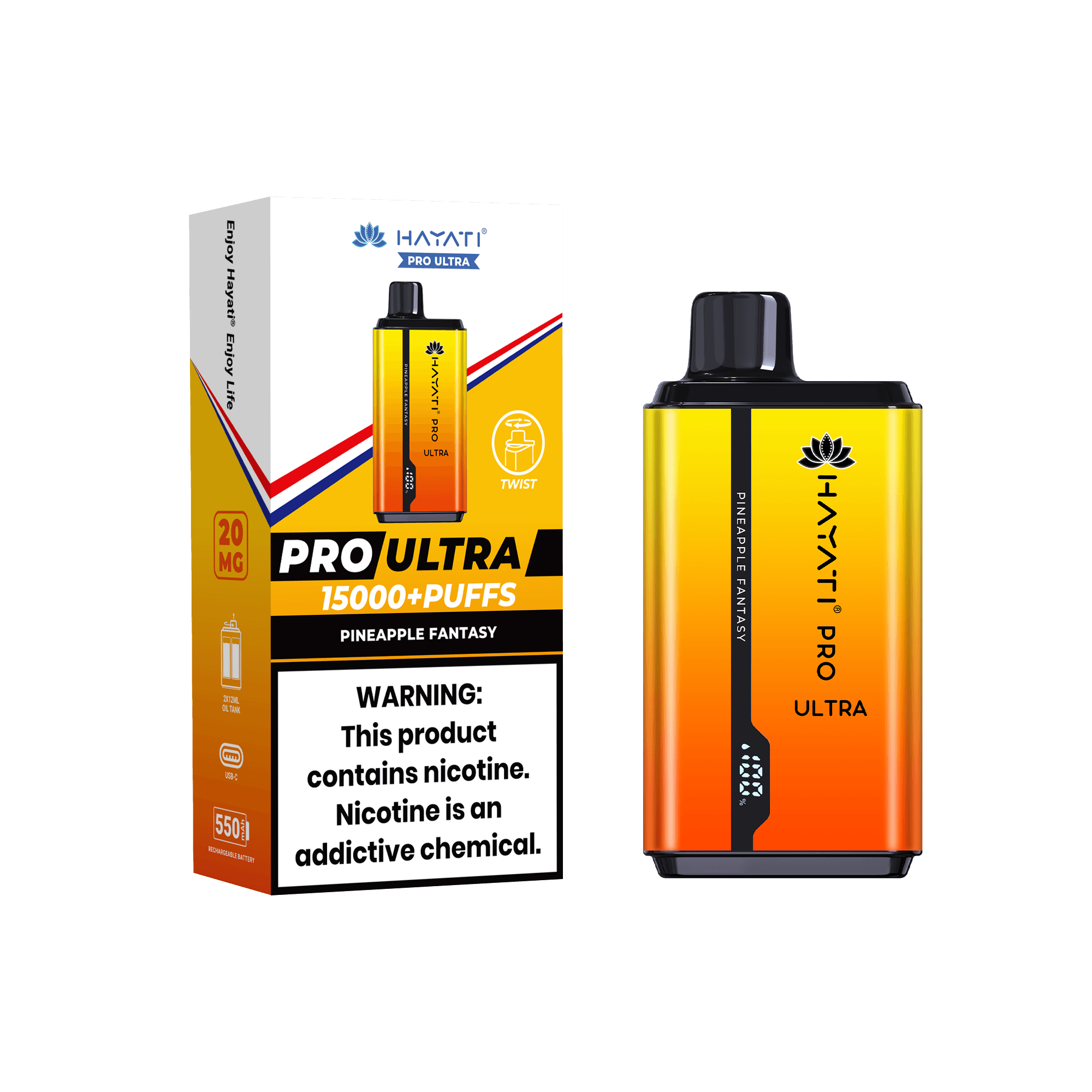 Hayati Pro Ultra Pineapple Fantasy 20MG - Vape Unit