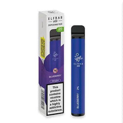 ELF BAR 600 BLUEBERRY 10/20MG - Vape Unit