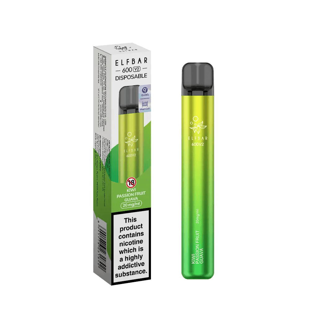 ELF BAR 600V2 KIWI PASSION FRUIT - 20MG - Vape Unit