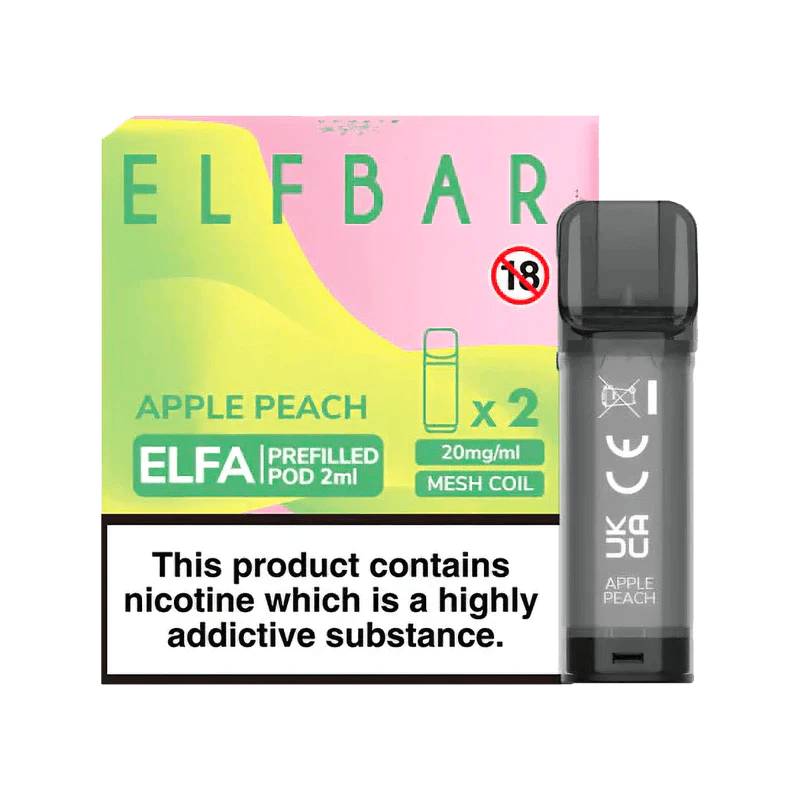 ELF BAR ELFA PRE-FILLED PODS (PACK OF 2) - Apple Peach - Vape Unit