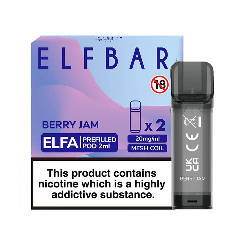 ELF BAR ELFA PRE-FILLED PODS (PACK OF 2) - Berry Jam - Vape Unit