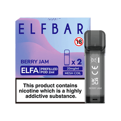 ELF BAR ELFA PRE-FILLED PODS (PACK OF 2) - Berry Jam - Vape Unit