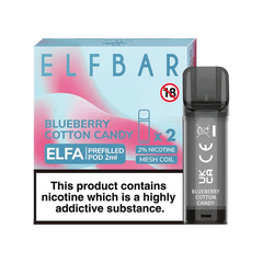 ELF BAR ELFA PRE-FILLED PODS (PACK OF 2) - Blueberry Cotton Candy - Vape Unit