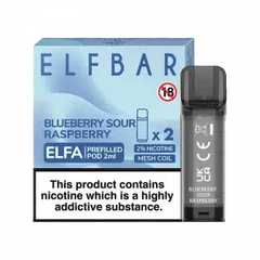 ELF BAR ELFA PRE-FILLED PODS (PACK OF 2) - Blueberry Sour Raspberry - Vape Unit