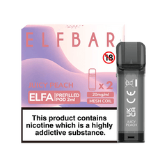 ELF BAR ELFA PRE-FILLED PODS (PACK OF 2) - Juicy Peach - Vape Unit