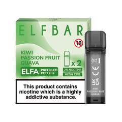 ELF BAR ELFA PRE-FILLED PODS (PACK OF 2) - Kiwi Passionfruit Guava - Vape Unit