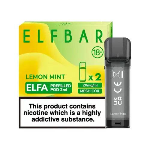 ELF BAR ELFA PRE-FILLED PODS (PACK OF 2) - Lemon Mint - Vape Unit