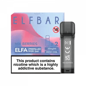 ELF BAR ELFA PRE-FILLED PODS (PACK OF 2) - Mix Berries - Vape Unit