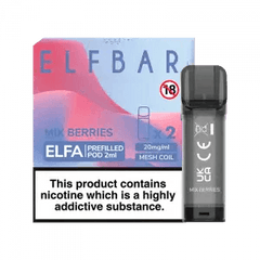 ELF BAR ELFA PRE-FILLED PODS (PACK OF 2) - Mix Berries - Vape Unit