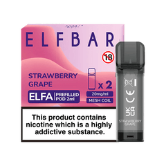 ELF BAR ELFA PRE-FILLED PODS (PACK OF 2) - Strawberry Grape - Vape Unit