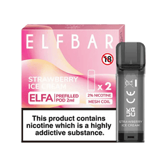 ELF BAR ELFA PRE-FILLED PODS (PACK OF 2) - Strawberry Ice Cream - Vape Unit