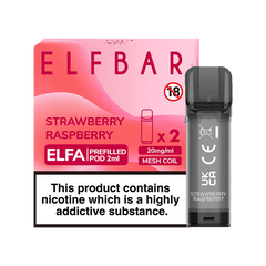 ELF BAR ELFA PRE-FILLED PODS (PACK OF 2) - Strawberry Raspberry - Vape Unit