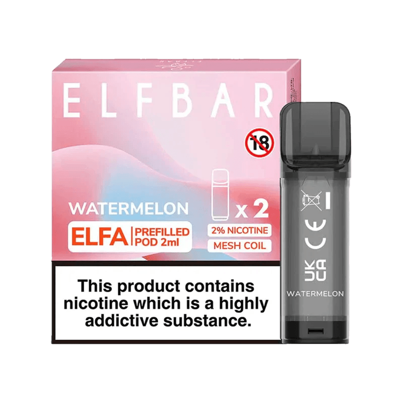 ELF BAR ELFA PRE-FILLED PODS (PACK OF 2) - Watermelon Disposable Vapes - Vape Unit