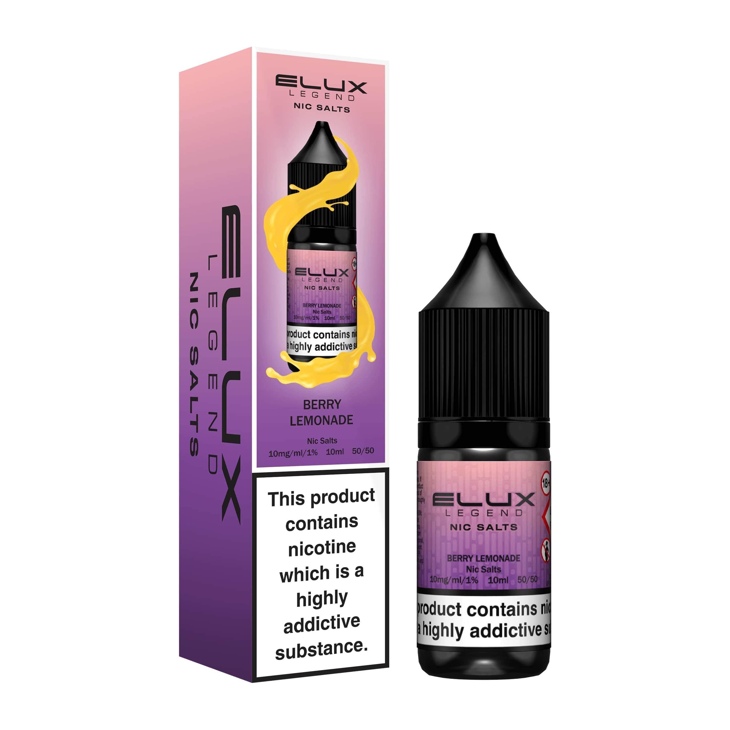 ELUX LEGEND NIC SALT BERRY LEMONADE 10ML - Vape Unit