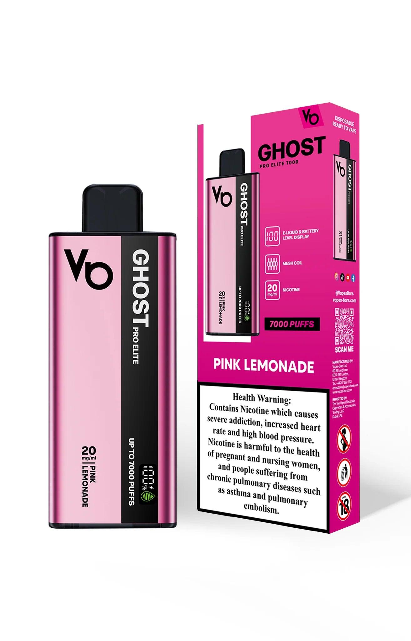 Ghost Pro Elite 7000 Pink Lemonade 20MG_ - Vape Unit