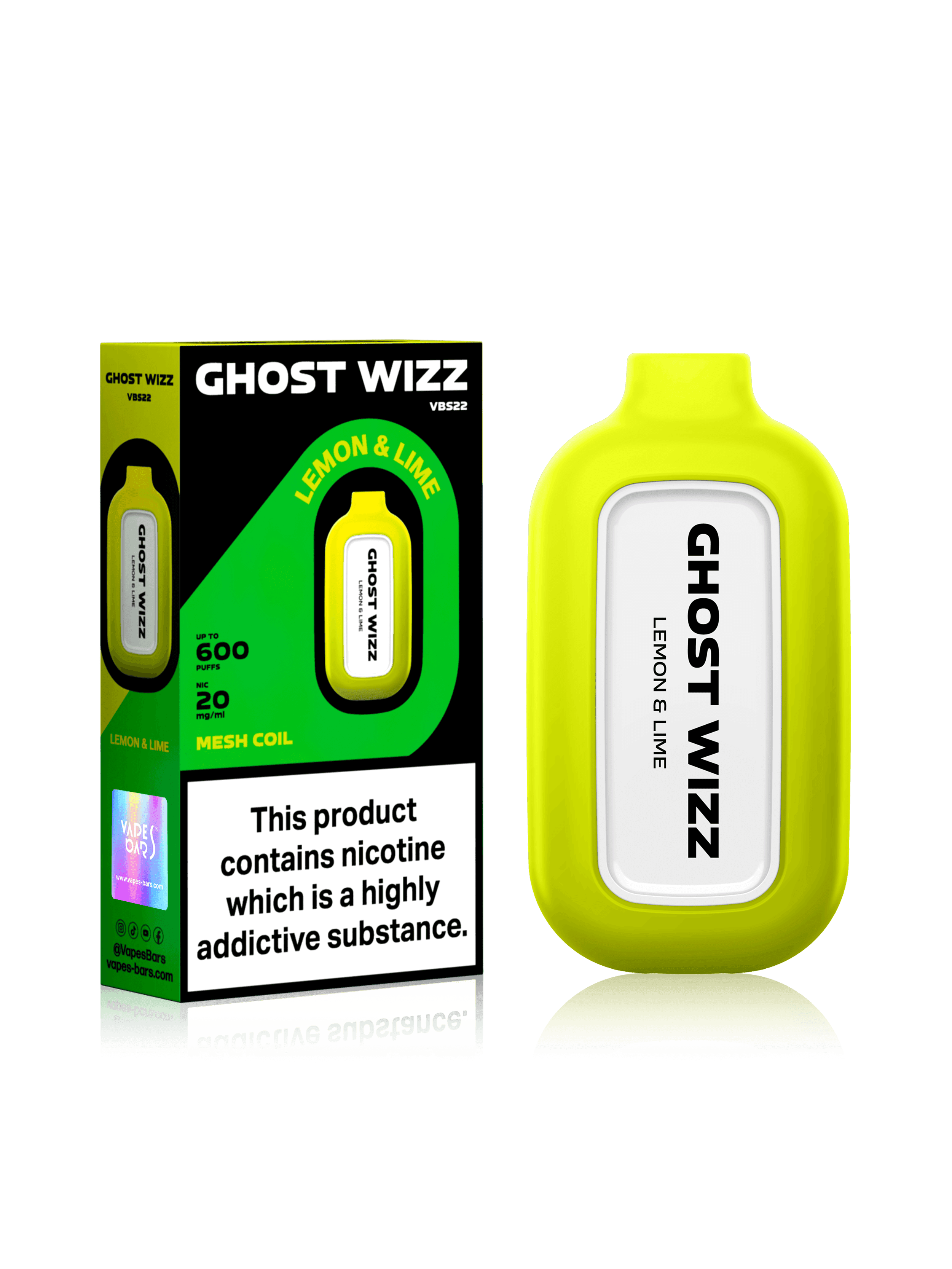 GHOST WIZZ LEMON & LIME DISPOSABLE VAPE - Vape Unit