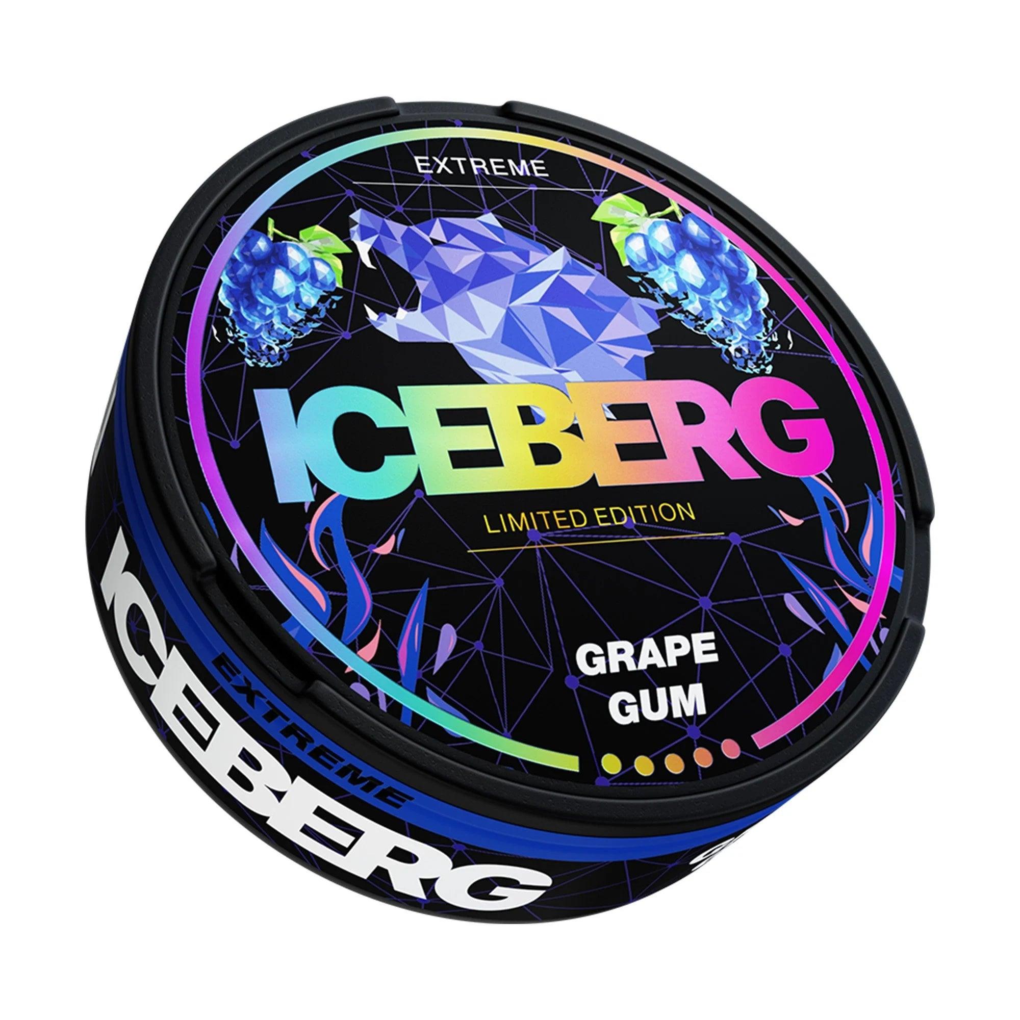 Grape Gum Limited Edition Nicotine Pouches by Ice Berg 150mg/g - Vape Unit