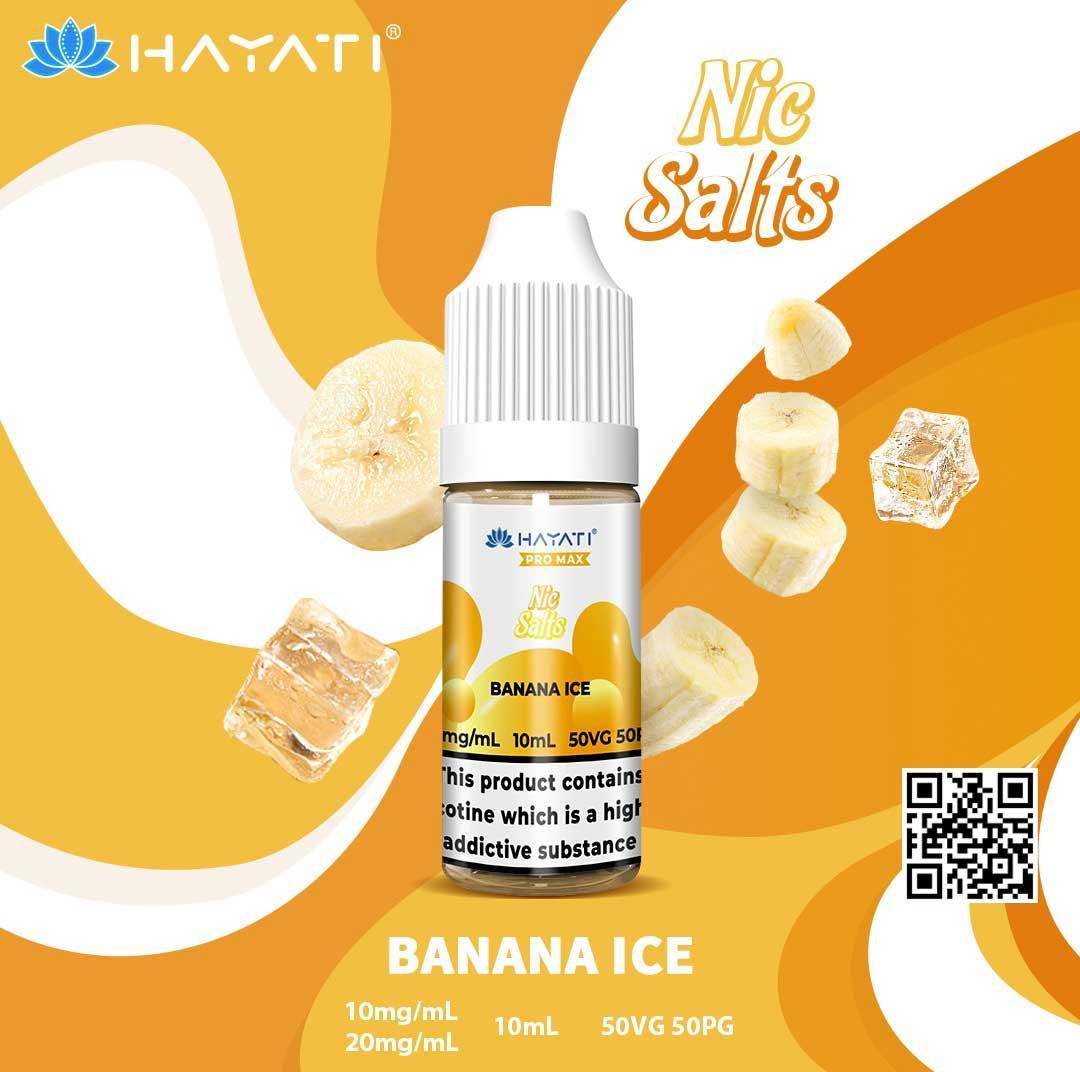 HAYATI Crystal Pro Max Nic Salts - BANANA ICE - 10ml - Vape Unit