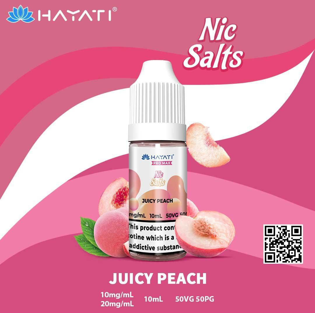 HAYATI Crystal Pro Max Nic Salts - JUICE PEACH - 10ml - Vape Unit