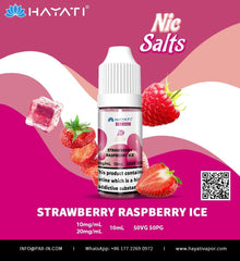 HAYATI Crystal Pro Max Nic Salts - STRAWBERRY RASPBERRY ICE - 10ml - Vape Unit
