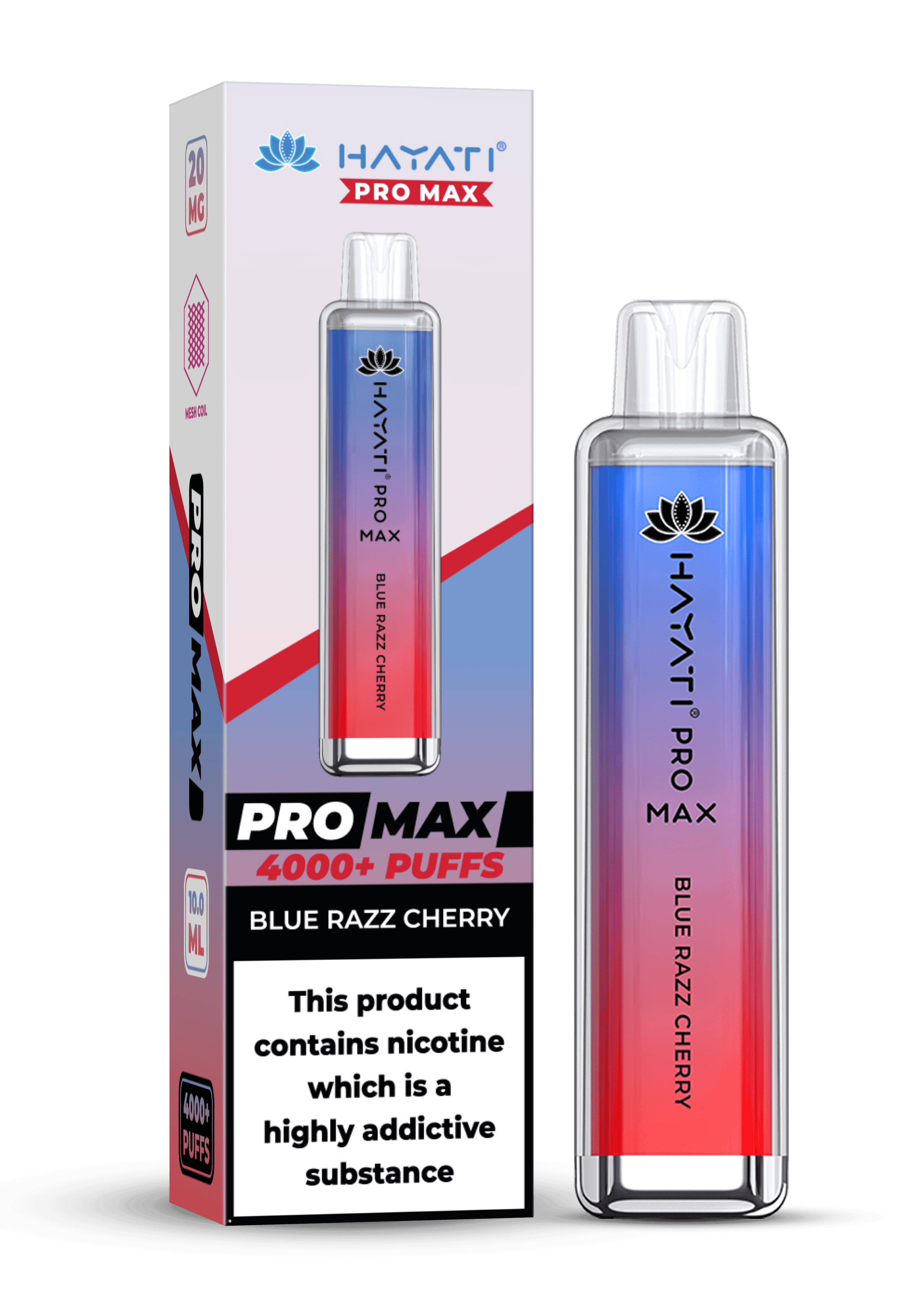 Hayati Pro Max 4000 20MG Nicotine - Blue Razz Cherry - Vape Unit