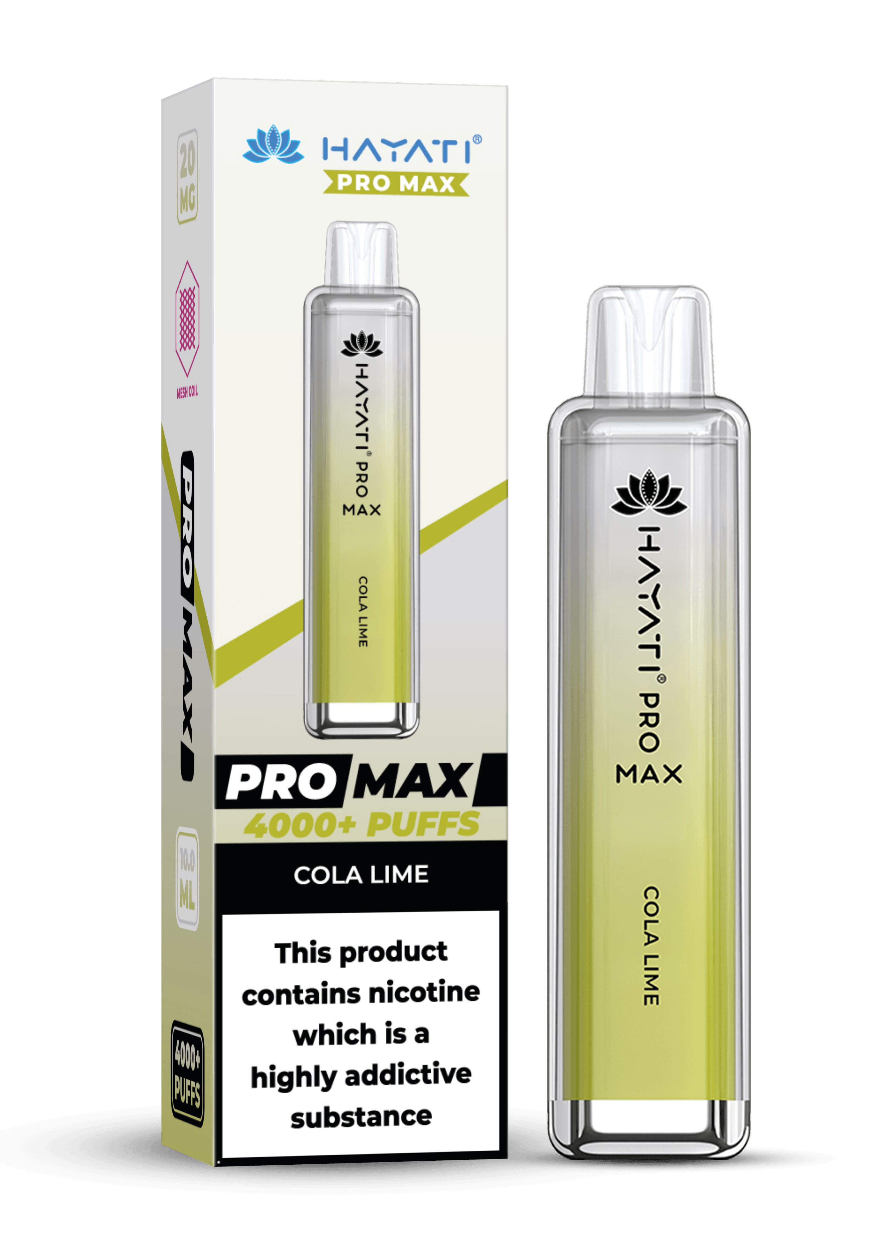Hayati Pro Max 4000 20MG Nicotine - Cola Lime - Vape Unit