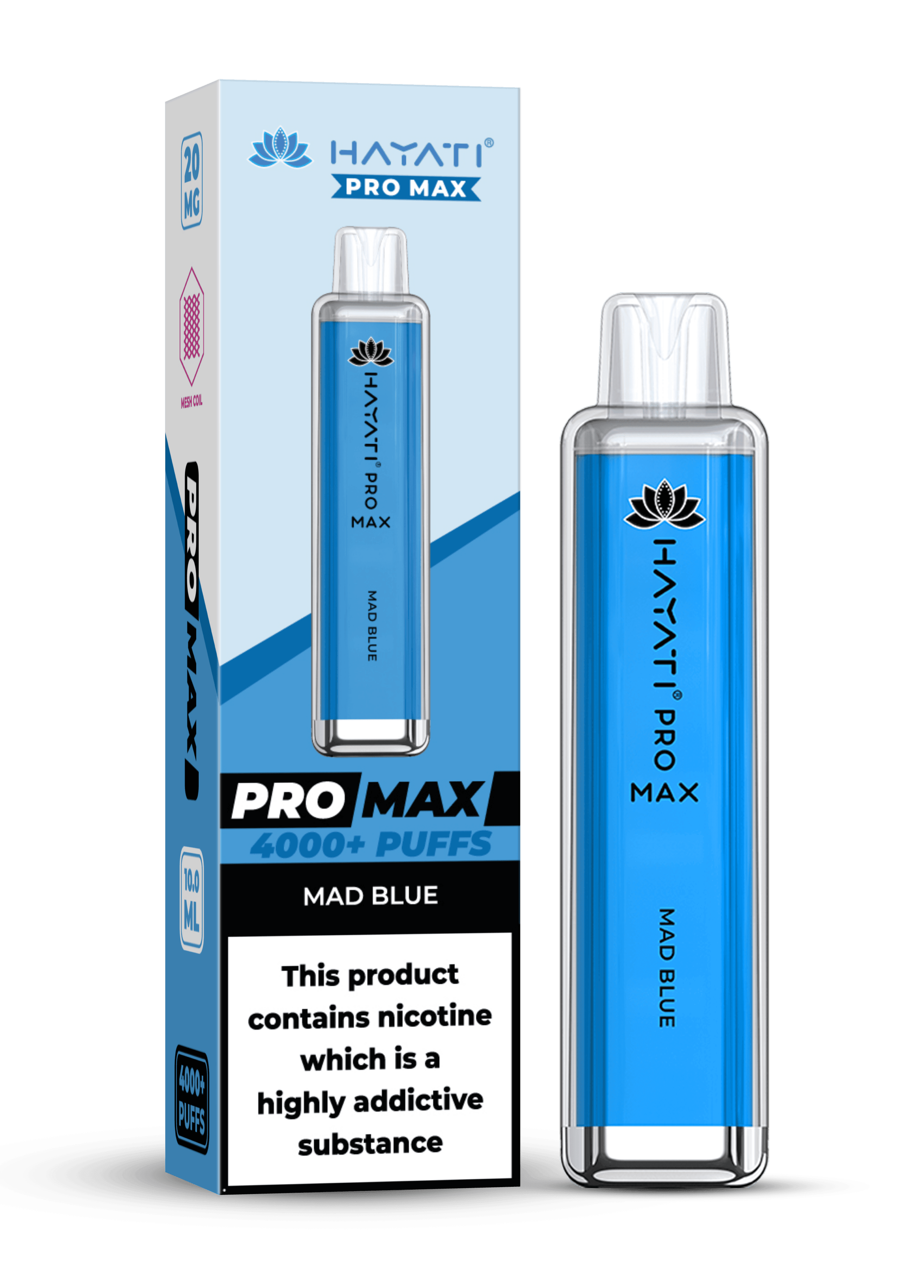 Hayati Pro Max 4000 20MG Nicotine - Mad Blue - Vape Unit