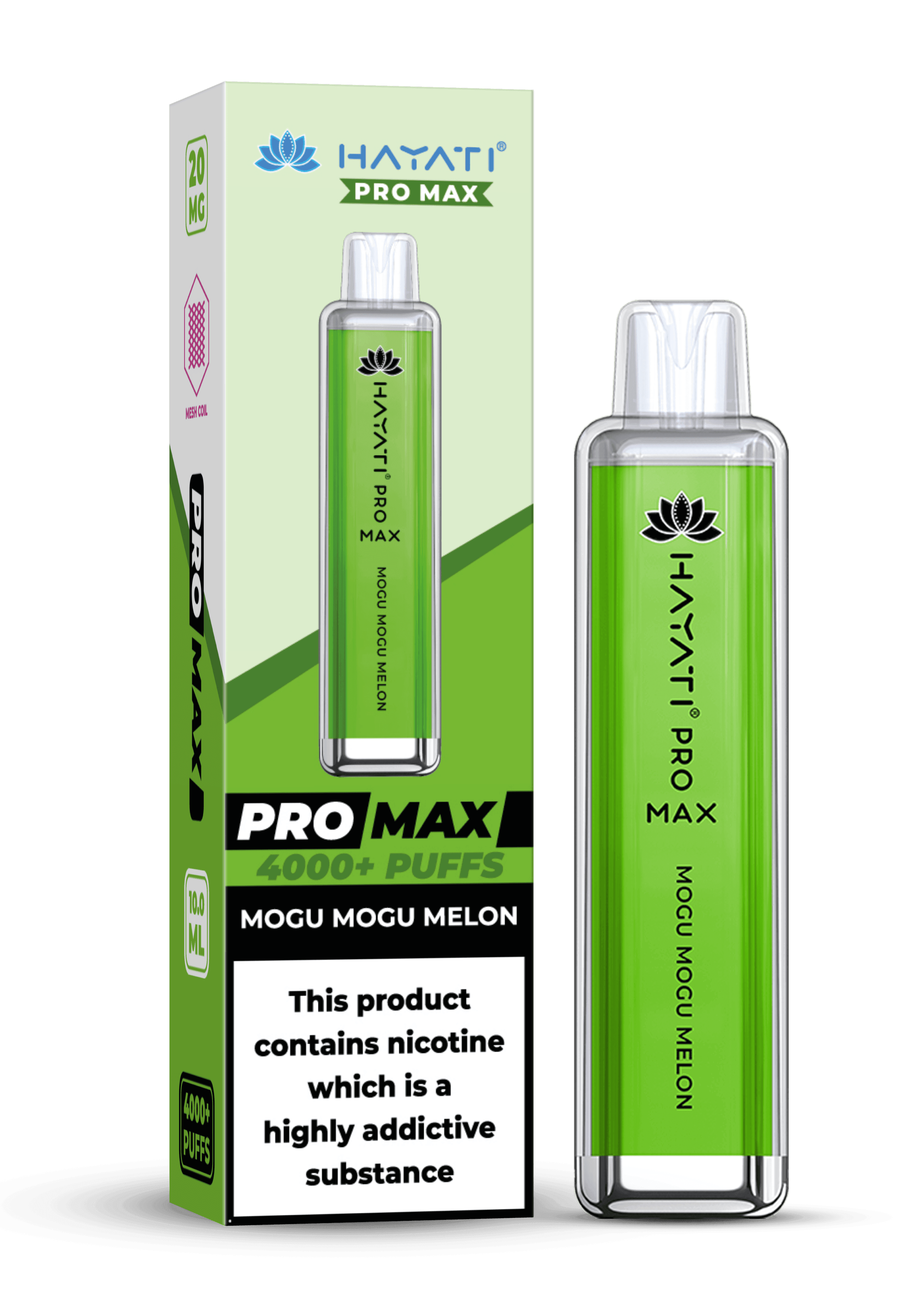 Hayati Pro Max 4000 20MG Nicotine - Mogu Mogu Melon - Vape Unit