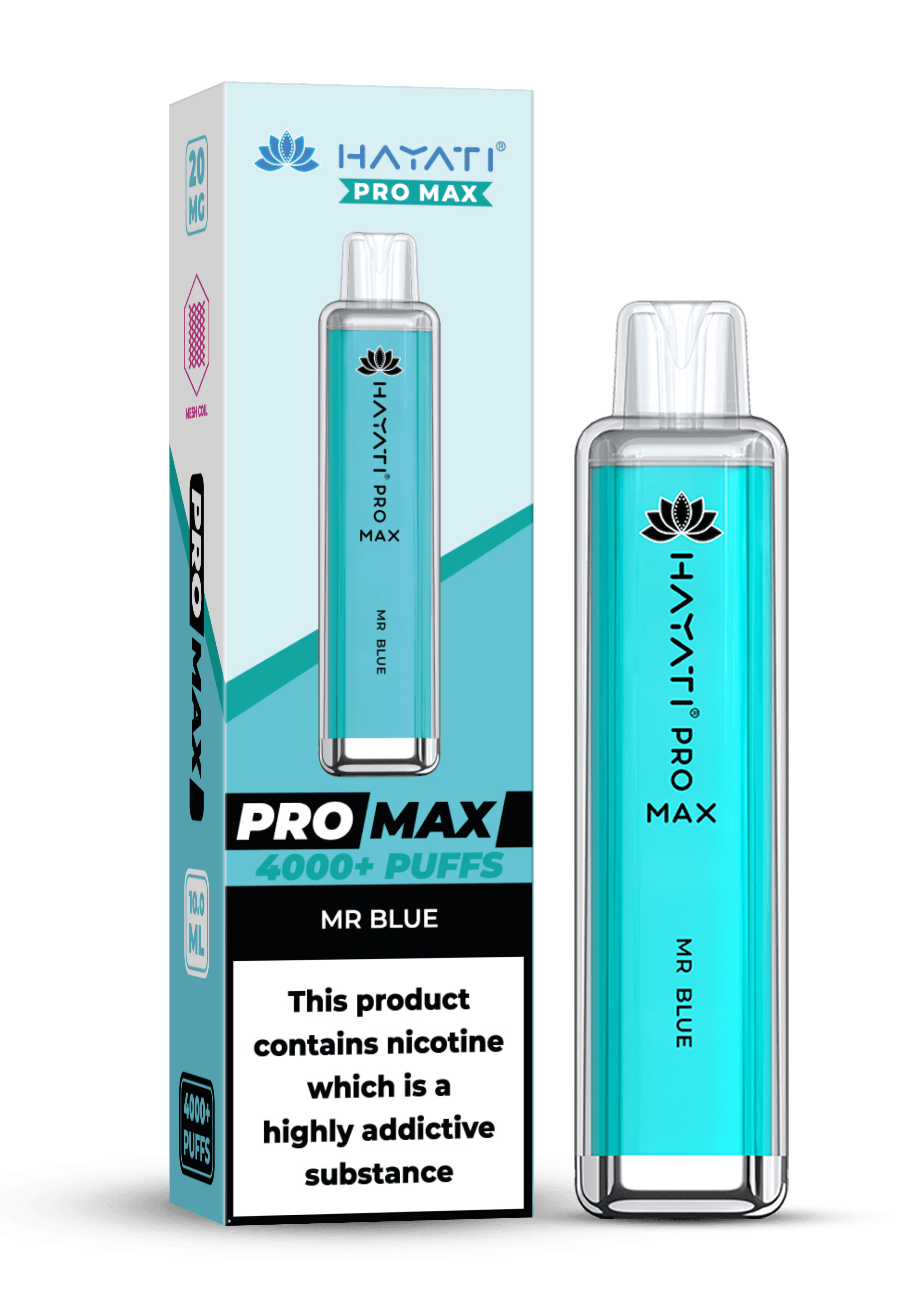 Hayati Pro Max 4000 20MG Nicotine - Mr Blue - Vape Unit