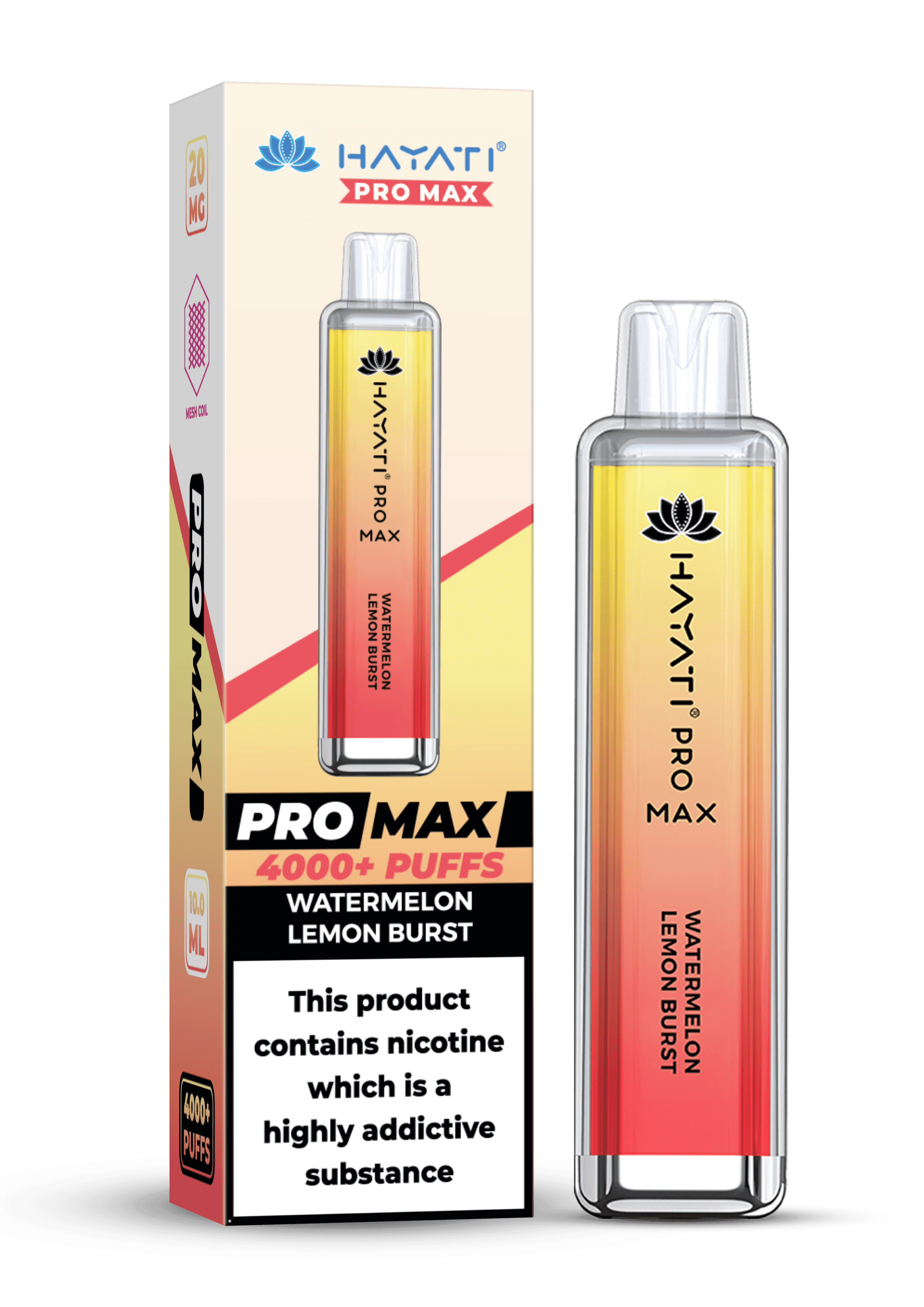 Hayati Pro Max 4000 20MG Nicotine - Watermelon Lemon Burst – Vape Unit