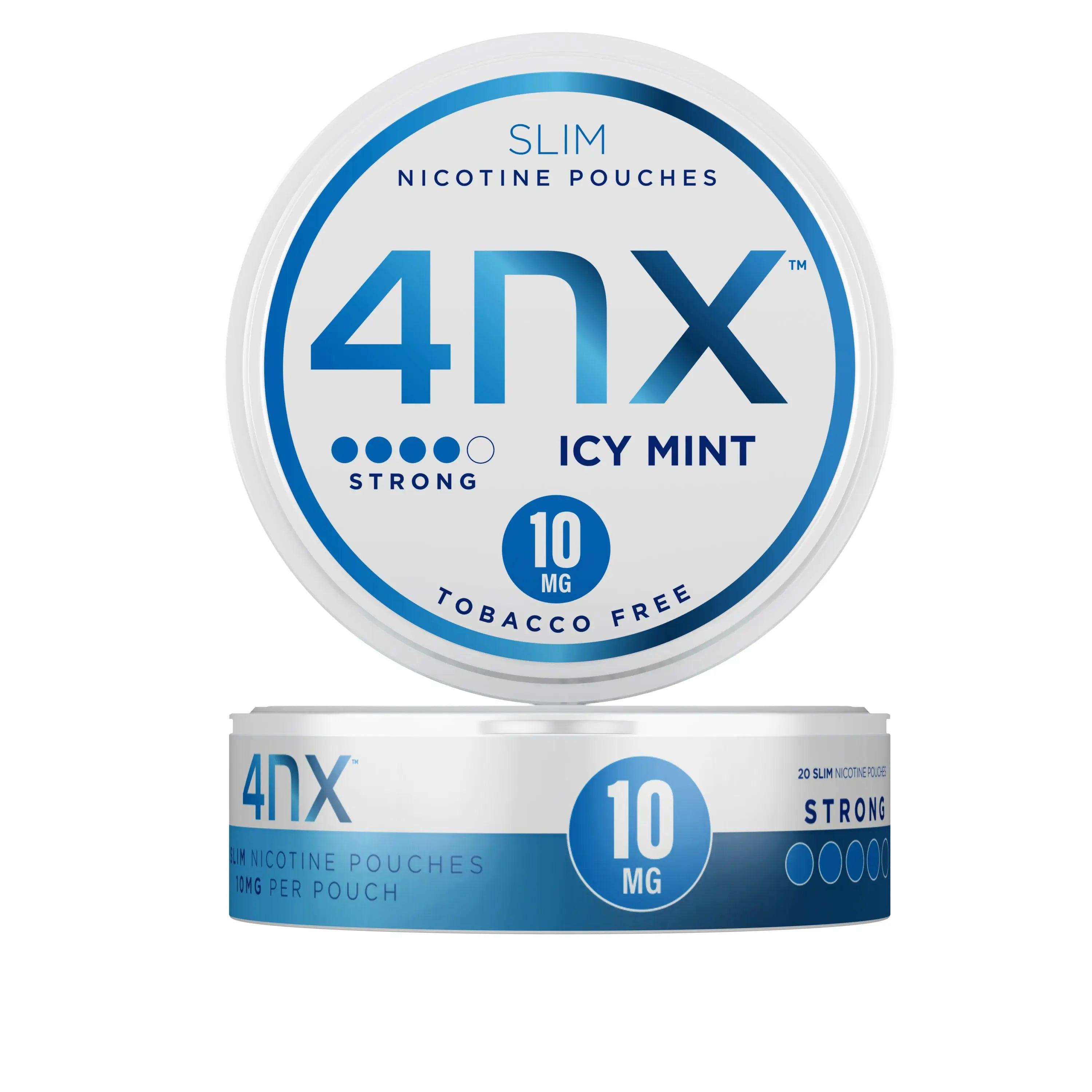 Icy Mint Strong Nicotine Pouches by 4NX 10mg - Vape Unit