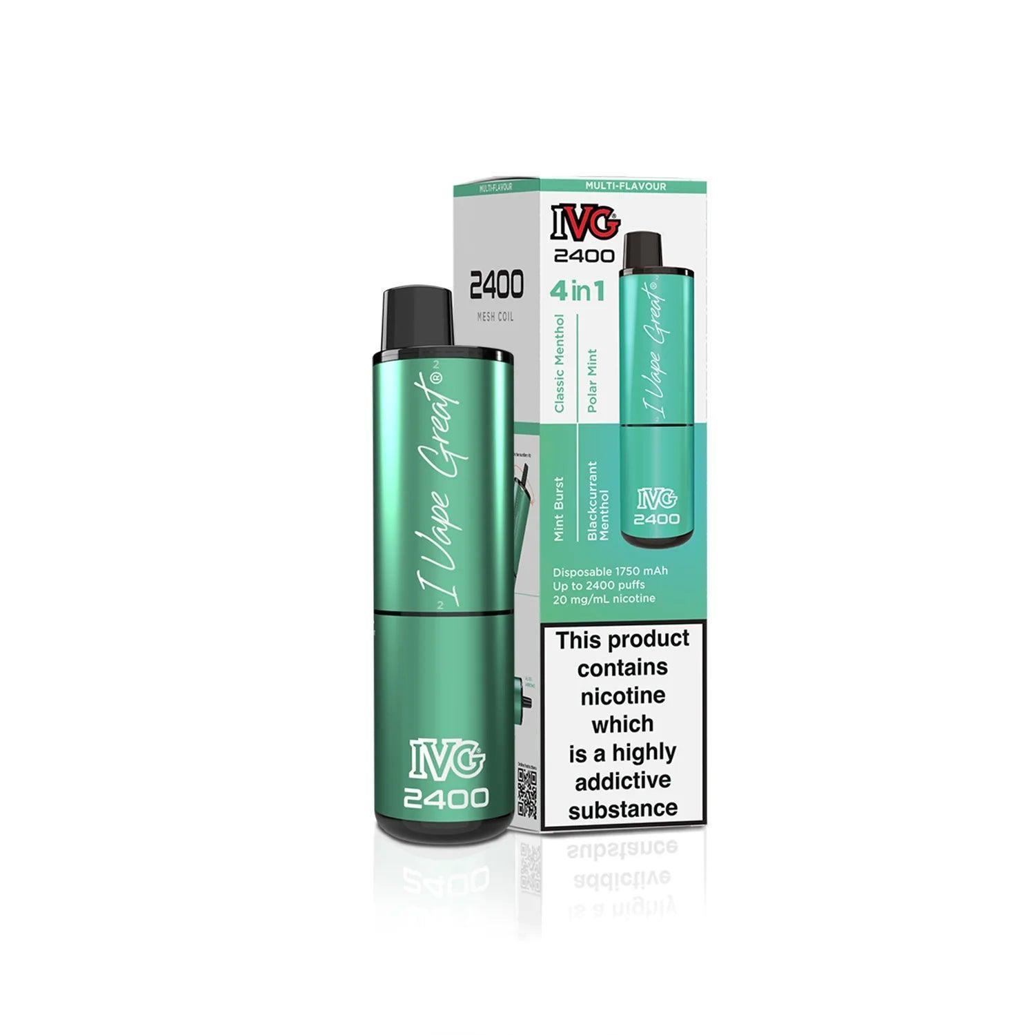 IVG 2400 4 IN 1 MULTI FLAVOUR MENTHOL EDITION - Vape Unit