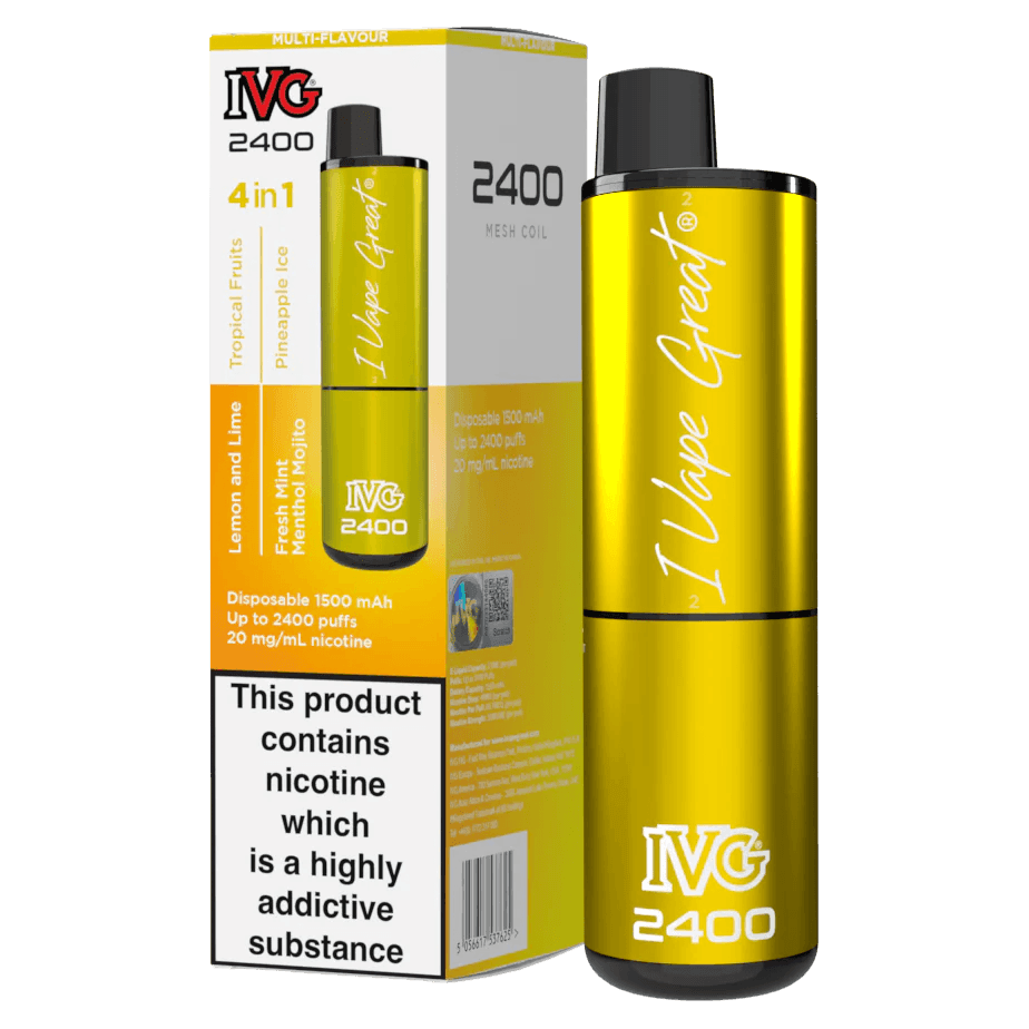 IVG 2400 4 IN 1 MULTI FLAVOUR YELLOW EDITION - Vape Unit