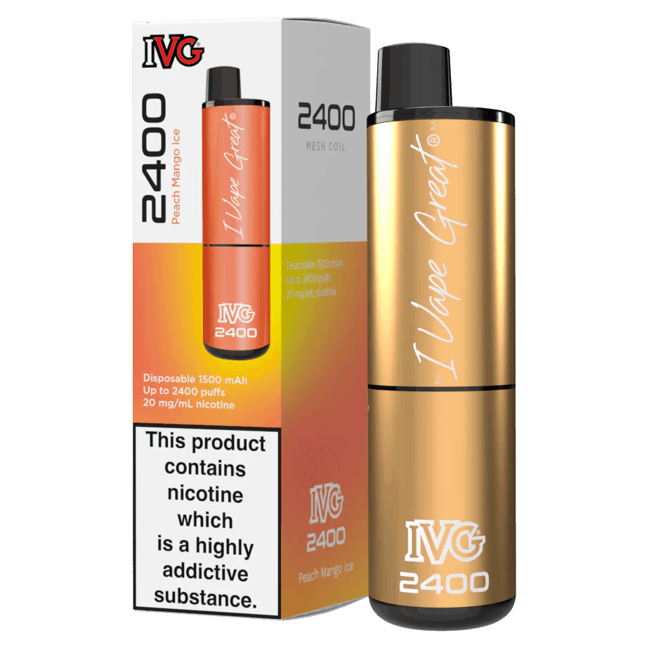 IVG 2400 PEACH MANGO ICE - Vape Unit