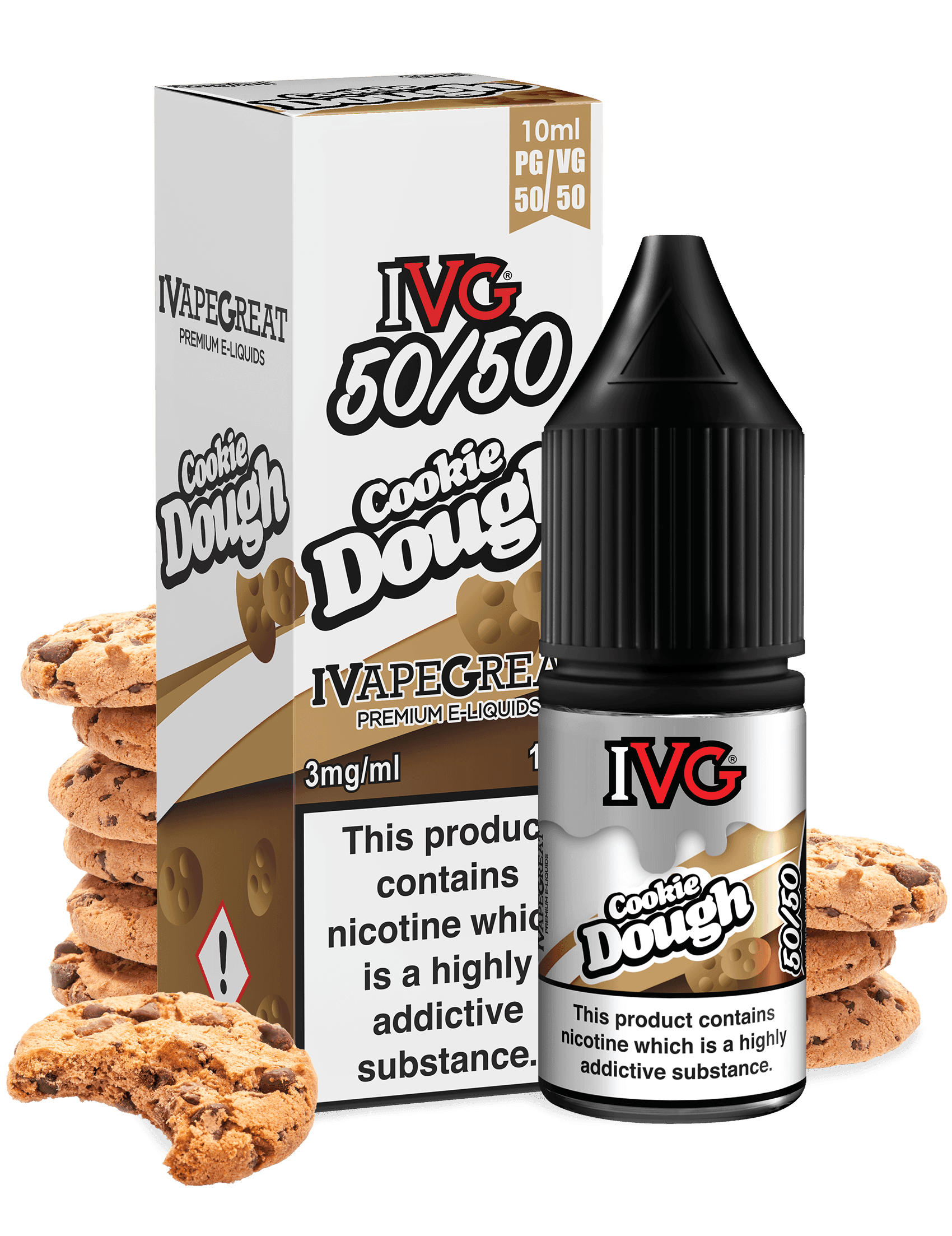 IVG Cookie Dough 50/50 10ML - Vape Unit