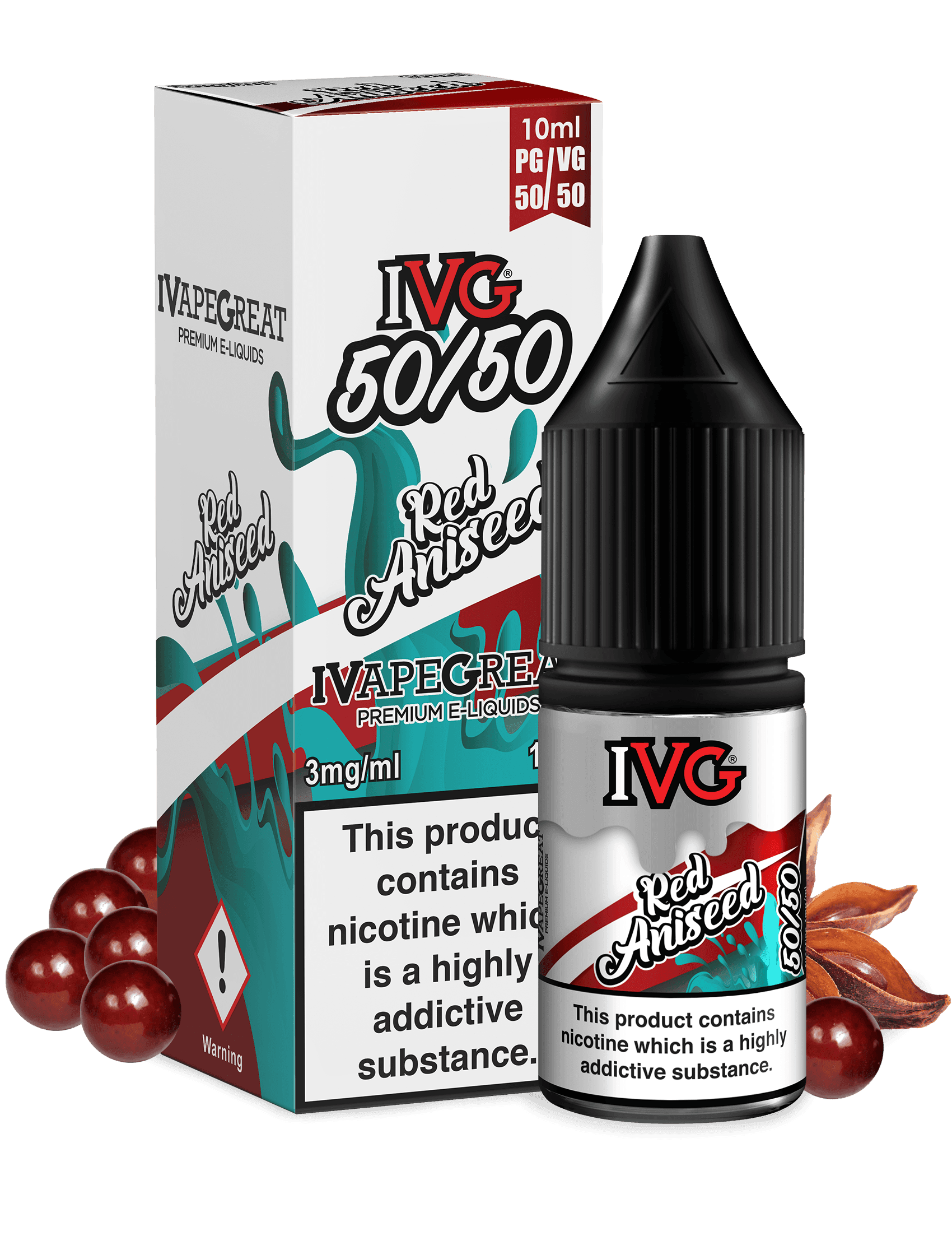 IVG Red Aniseed 50/50 10ML - Vape Unit