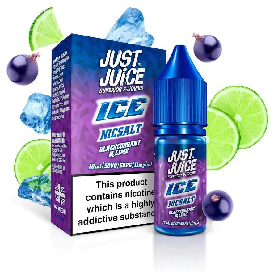 JUST JUICE SALT BLACKCURRANT AND LIME 5/10/20MG - Vape Unit