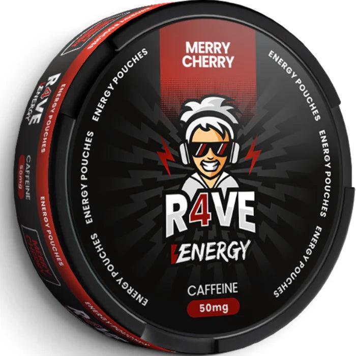 Merry Cherry Caffeine Nicotine Pouches by R4VE 50mg - Vape Unit