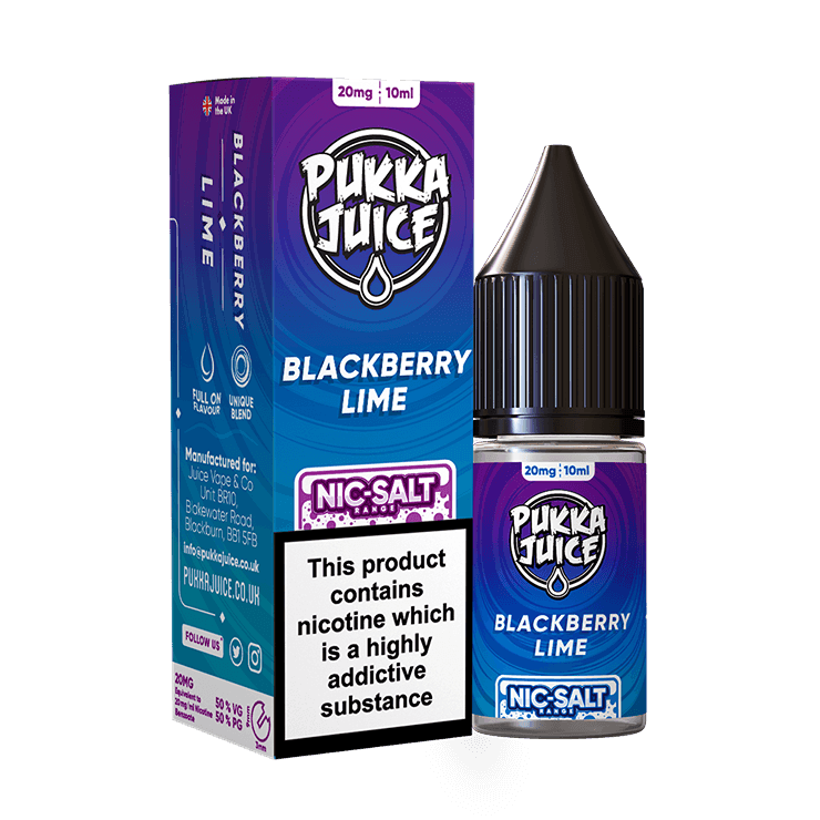 PUKKA JUICE NIC SALT BLACKBERRY LIME 10/20MG - Vape Unit