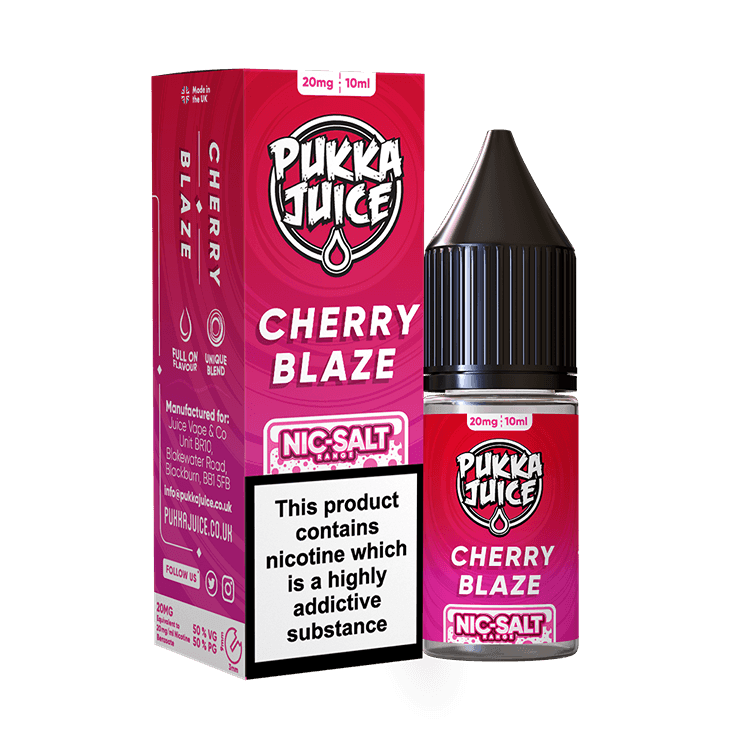 PUKKA JUICE NIC SALT CHERRY BLAZE 10/20MG - Vape Unit