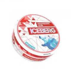 Raspberry Gum Nicotine Pouches Light by Ice Berg 20mg/g - Vape Unit