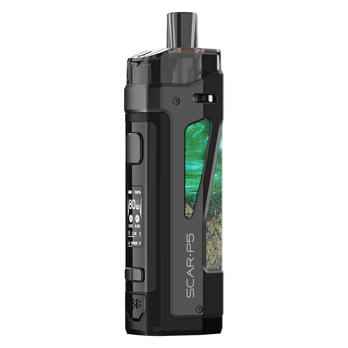 SMOK SCAR P5 POD GREEN STABILIZING WOOD - Vape Unit