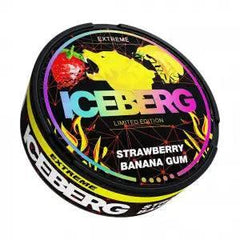 Strawberry Banana Gum Nicotine Pouches by Ice Berg 150mg/g - Vape Unit