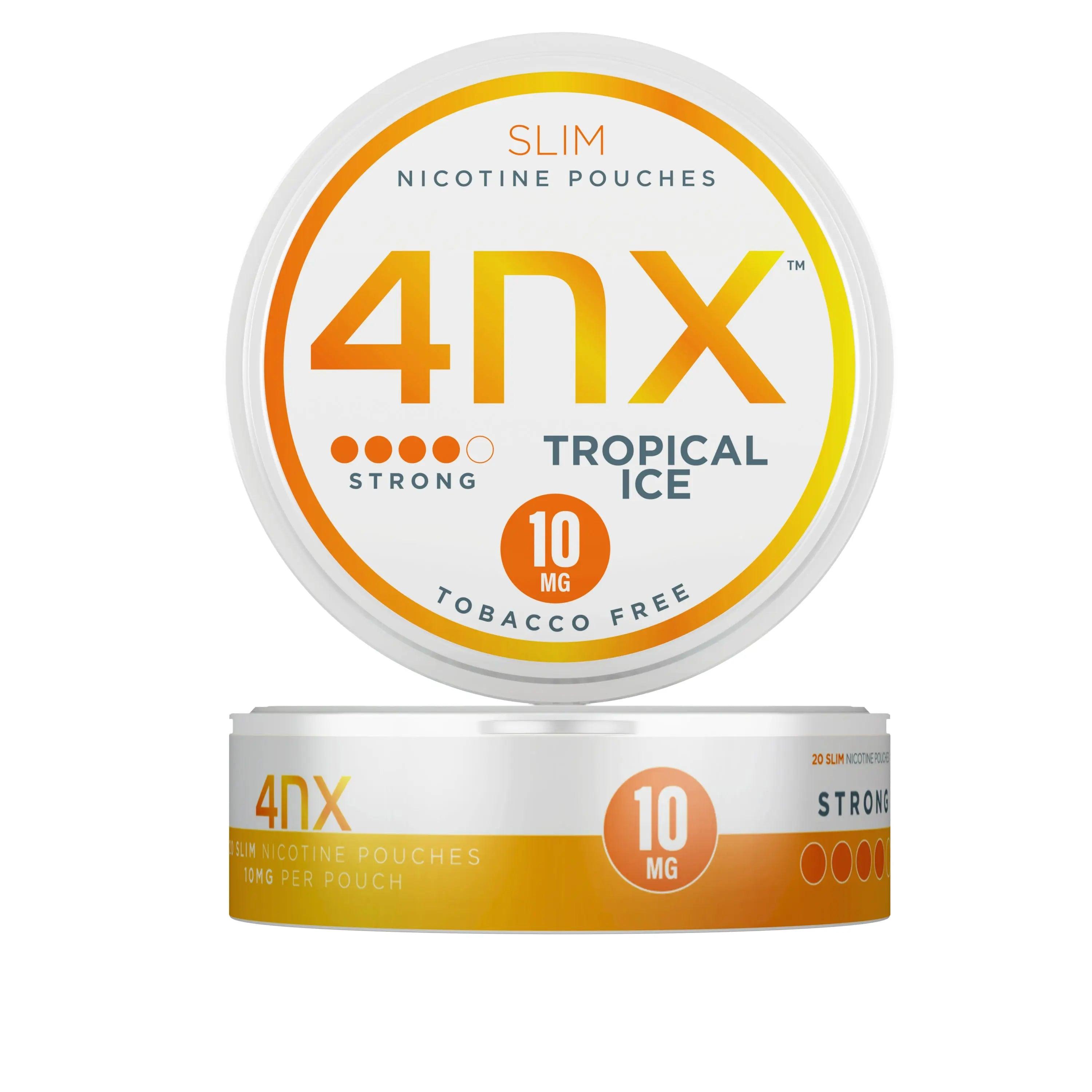 Tropical Ice Extra Strong Nicotine Pouches by 4NX 10mg - Vape Unit