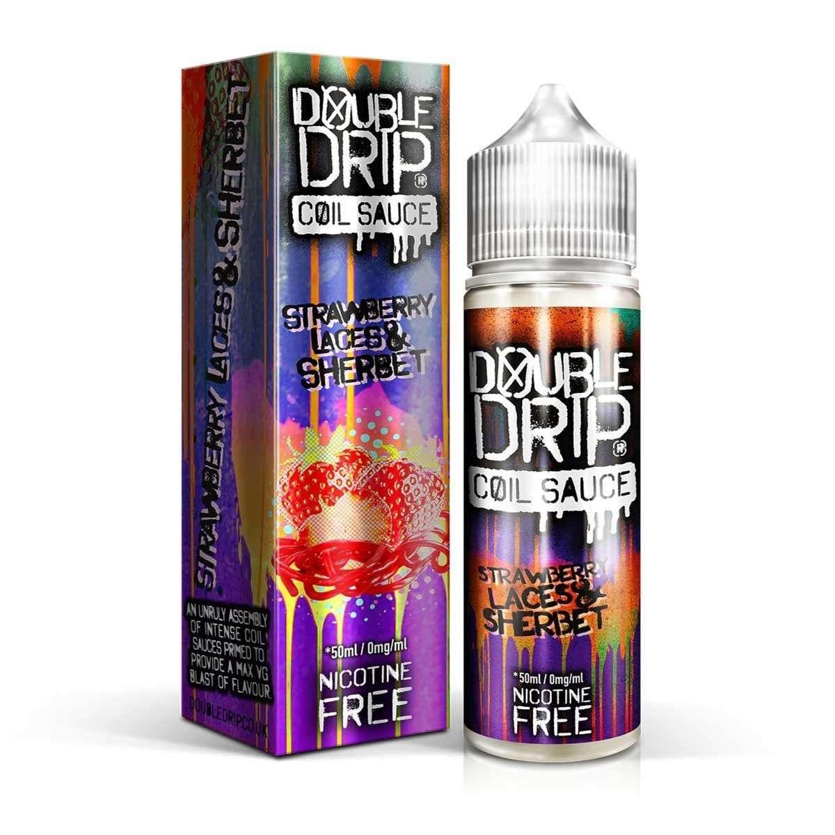 Double Drip E Liquid - Strawberry Laces &amp Sherbet - 50ml - Vape Unit